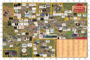 Prescott, AZ Business Map - 3D Modeling - Patrick King Art