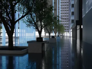 Rainy Cyberpunk Street - 3D Modeling - Patrick King Art
